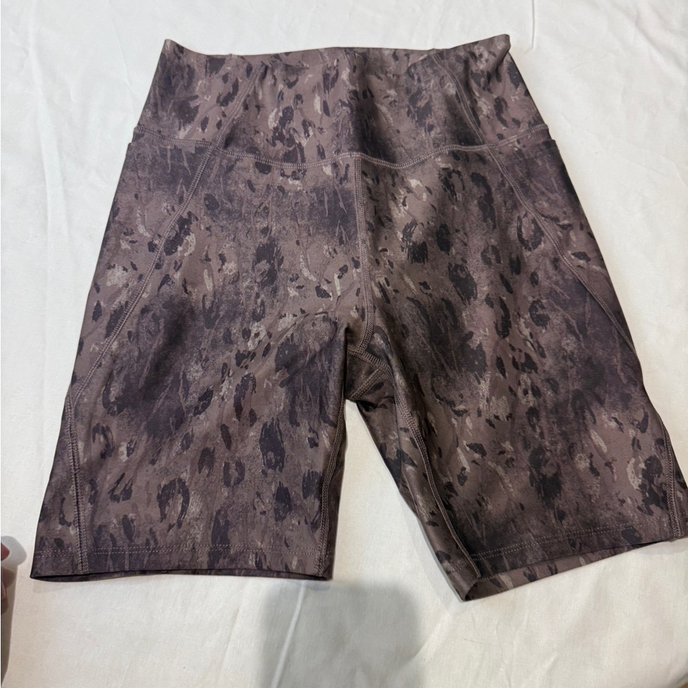 Leopard Print Biker Shorts-Freely